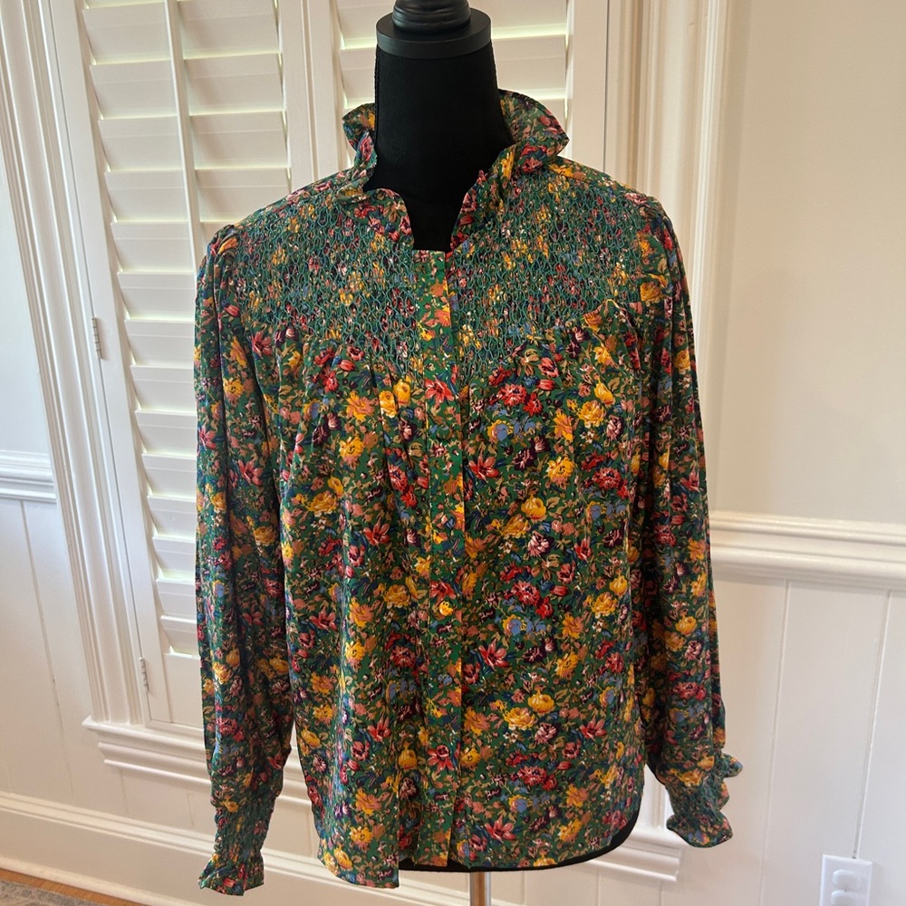 The Shirt by Rochelle Behrens smocked top